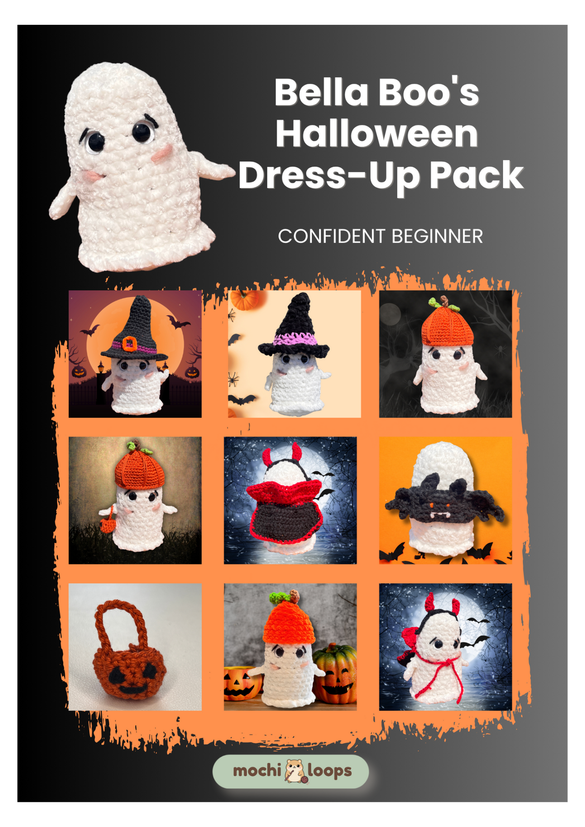 Crochet Ghost Accessories Pattern Pack – Bella Boo Halloween