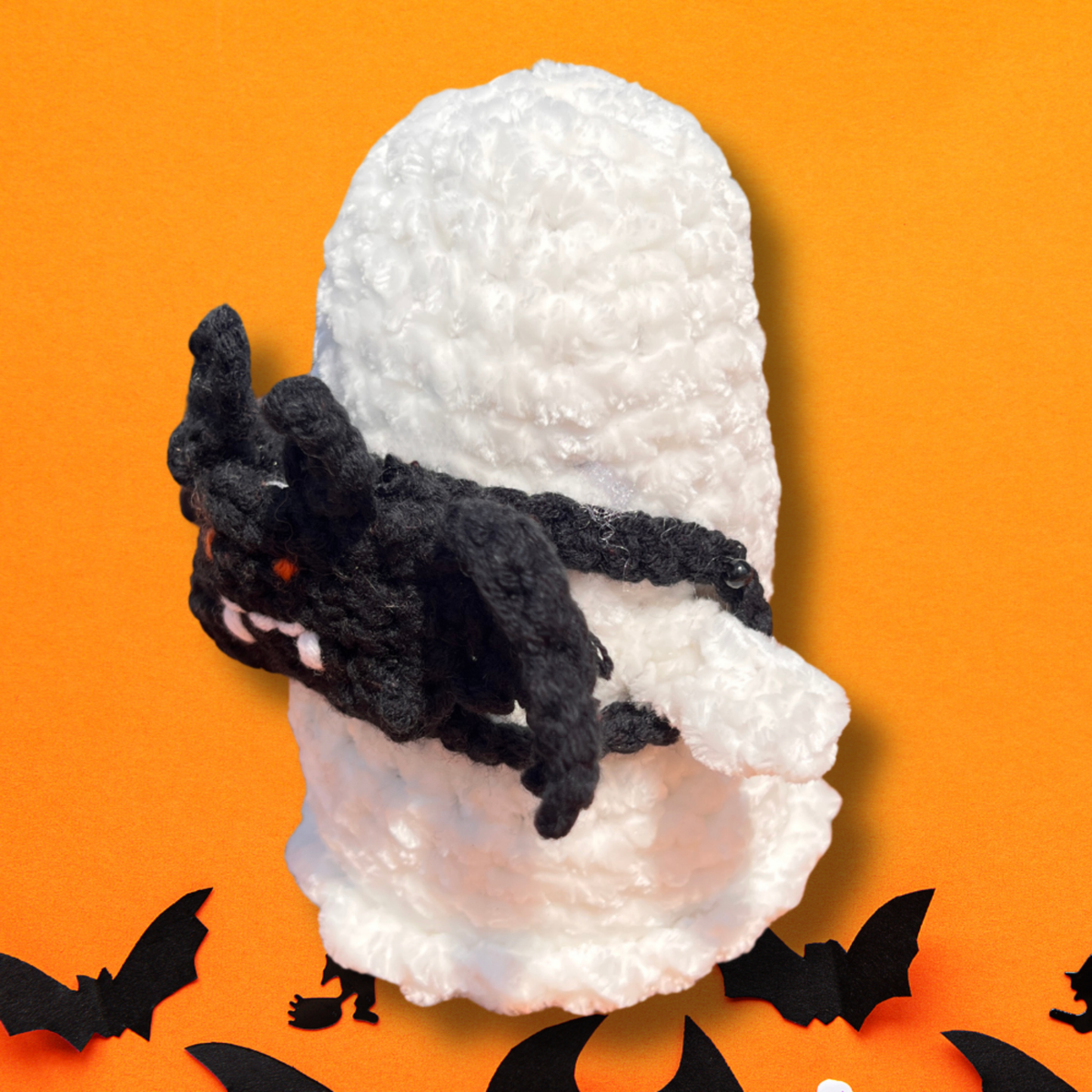 Crochet bat backpack for Bella Boo Ghost